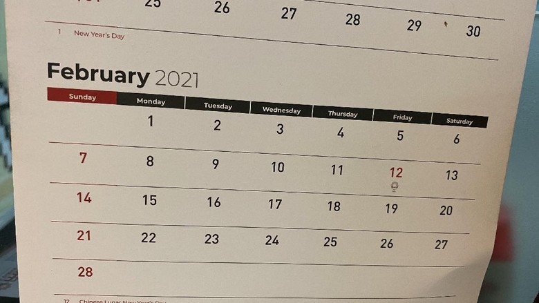 pics Jadwal Libur Februari 2021 adakah cuti bersama februari 2021 ini