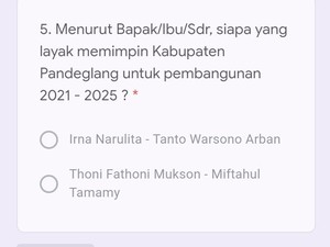 Ini Alasan Dindikbud Bikin Angket Dukungan Guru di Pilkada Pandeglang