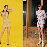 Tweed-set yang dikenakan Joy Red Velvet dan Moon Ga Young tengah jadi tren di kalangan Idol KPop. Tweed sendiri merupakan jenis kain wol yang memiliki seraf dan biasa dibuat menjadi pasangan jaket dan rok pendek. Gaya idol KPop ini akan membuat penampilan kamu terlihat vintage dan elegan. Foto: Instagram