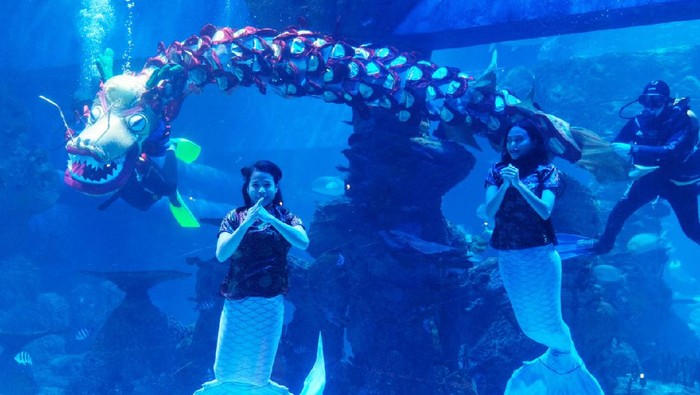 Imlek di Jakarta Aquarium.