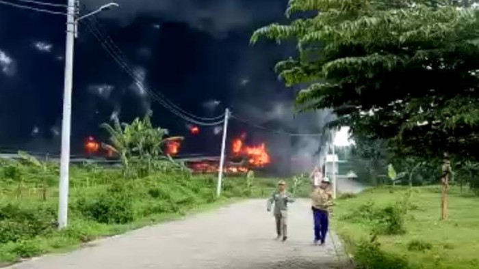 kandang ayam terbakar di pasuruan