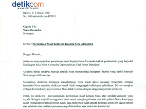 Permintaan Maaf detikcom kepada Nora Alexandra