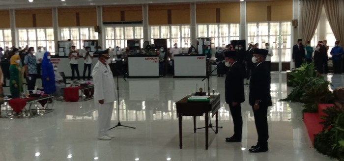 Pelantikan Akhyar Nasution sebagai Wali Kota Medan definitif (Ahmad Arfah-detikcom)