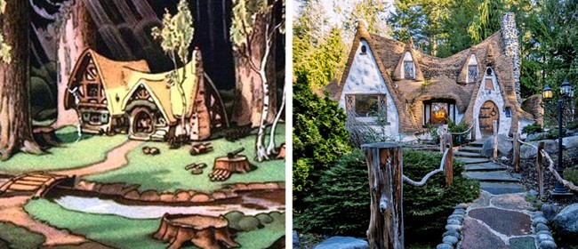 Tinggal di rumah yang terletak di Washington ini akan membuatmu merasa seperti berada di dalam rumah Putri Salju. Rumah unik yang satu ini memang terinspirasi dari film Putri Salju. Foto: @Snow White dan Seven Dwarfs / Disney / @the_happiest_things / instagram