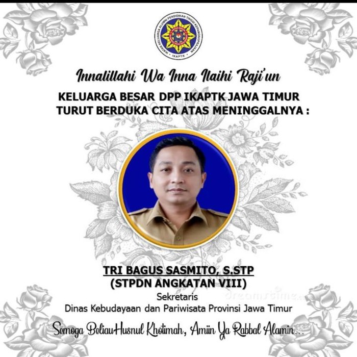 Sekretaris Dinas Kebudayaan dan Pariwisata Jawa Timur Tri Bagus Sasmito