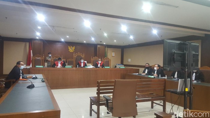 Suasana sidang penyuap Edhy Prabowo terkait kasus ekspor benur (Zunita/detikcom)