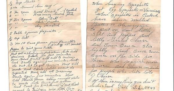 Pemilik Rumah Ini Temukan Resep Pasta Tahun 1947 di Garasinya