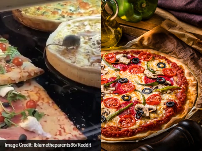 Tikus makan pizza Jijik! Dua Ekor Tikus Tertangkap Basah Makan Pizza di dalam Etalase Resto