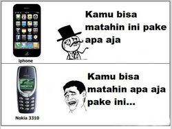 Meme Kocak Ponsel Jadul Vs Ponsel Masa Kini