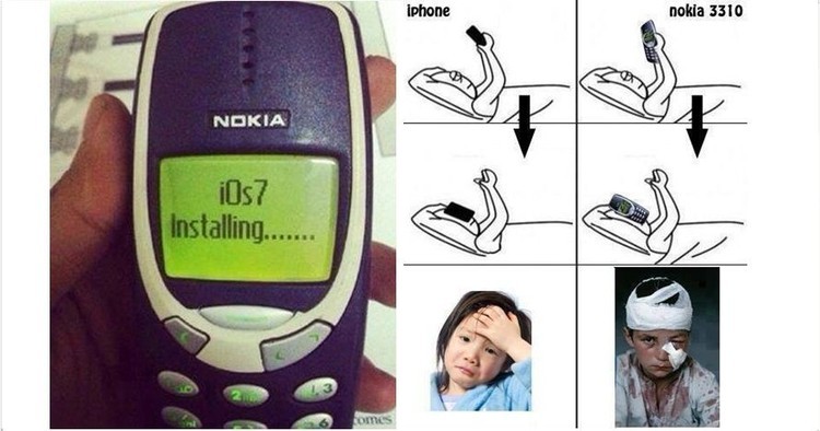 fotoinet meme ponsel jadul vs sekarang