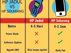 Meme Kocak Ponsel Jadul Vs Ponsel Masa Kini