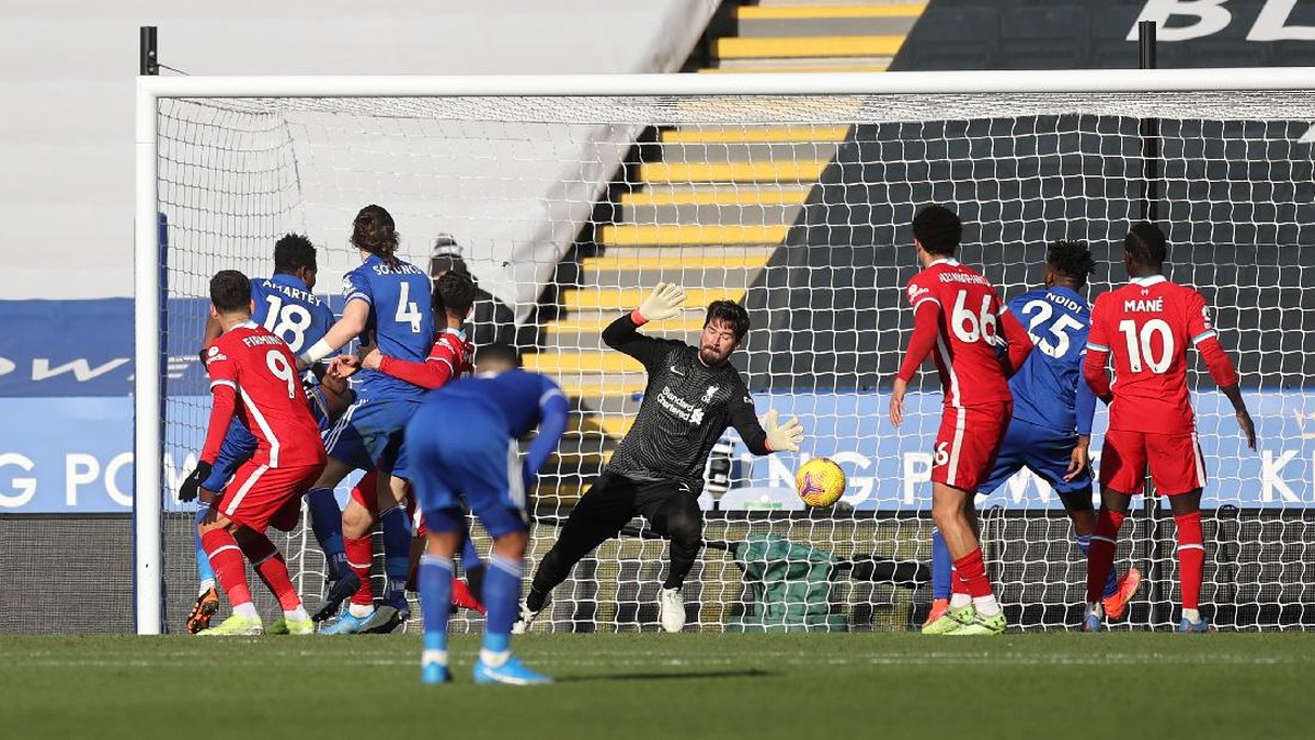 Liverpool kalah 1-3 dari Leicester City. (Foto: Getty Images/Pool)