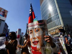Warga Myanmar di Jepang Kembali Demo Tolak Kudeta Militer