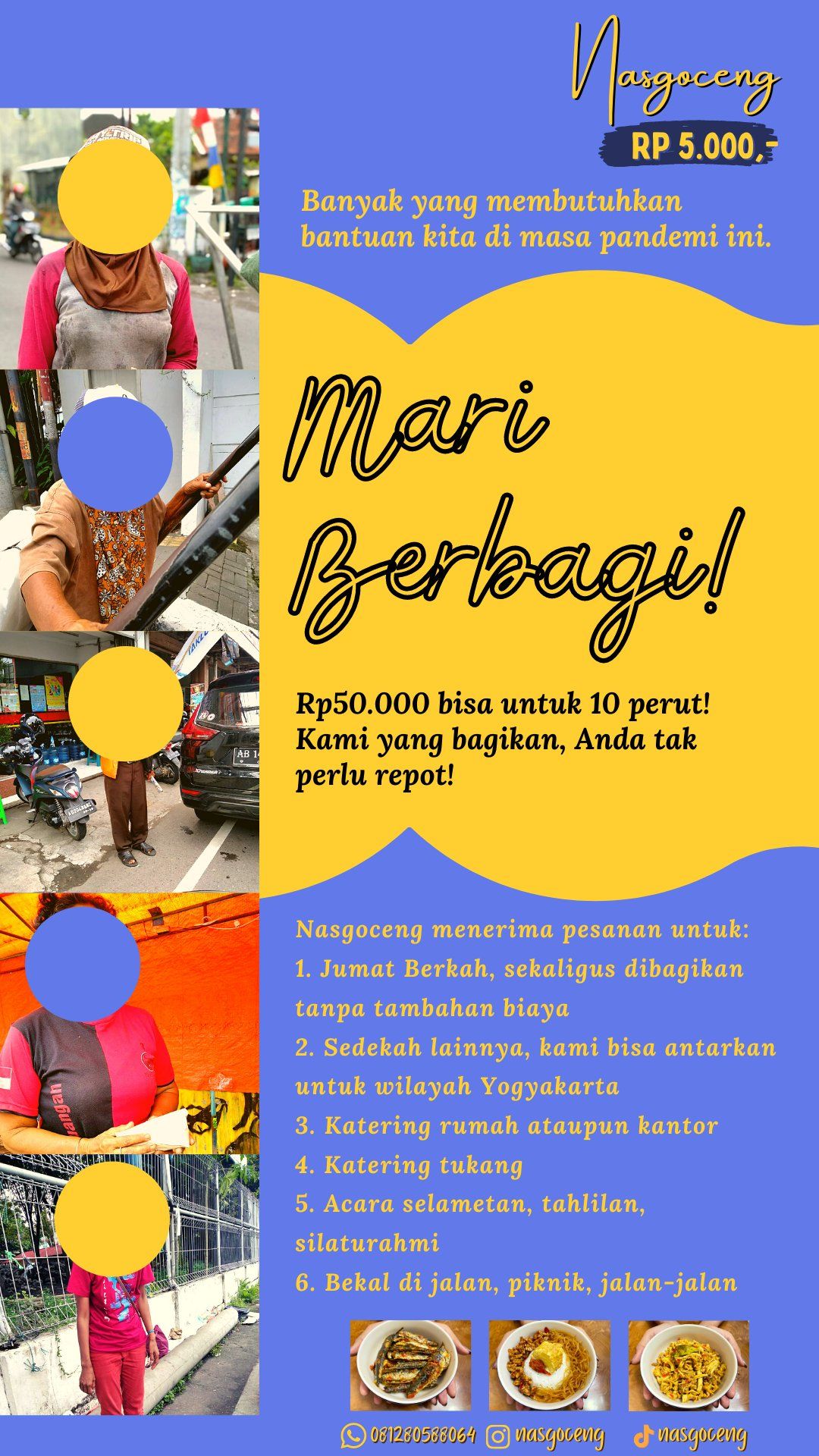 Katering Nasi Rp 5.000 Ini Siap Terima Pesanan untuk Sedekah