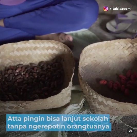 kisah pelajar jadi tukang kupas melinjo