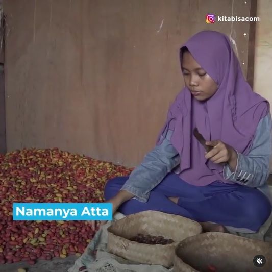 kisah pelajar jadi tukang kupas melinjo