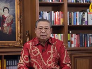 SBY Unggah Lukisan Pemandangan Grand Canyon AS di Kanvas Besar