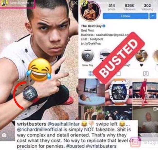Adik dari Atta Halilintar, Saaih Halilintar juga pernah kedapatan mengenakan jam tangan mewah yang ternyata merupakan barang KW. Hal itu diungkapkan oleh akun Instagram @wristbuster. Bahkan Saaih kala itu juga sempat ketahuan mengambil video unboxing jam tangan mewah yang bukan miliknya. Foto: Instagram