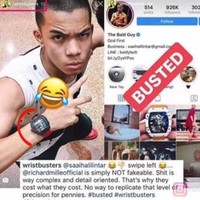 Adik dari Atta Halilintar, Saaih Halilintar juga pernah kedapatan mengenakan jam tangan mewah yang ternyata merupakan barang KW. Hal itu diungkapkan oleh akun Instagram @wristbuster. Bahkan Saaih kala itu juga sempat ketahuan mengambil video unboxing jam tangan mewah yang bukan miliknya. Foto: Instagram