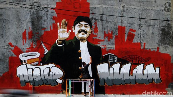 Ucapan terima kasih warga Solo untuk FX Rudy divisualisasika dengan apik lewat seni mural. Penasaran? Ini dia foto-fotonya.