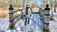 Tamasya gratis di taman Kota Utrecht saat winter.