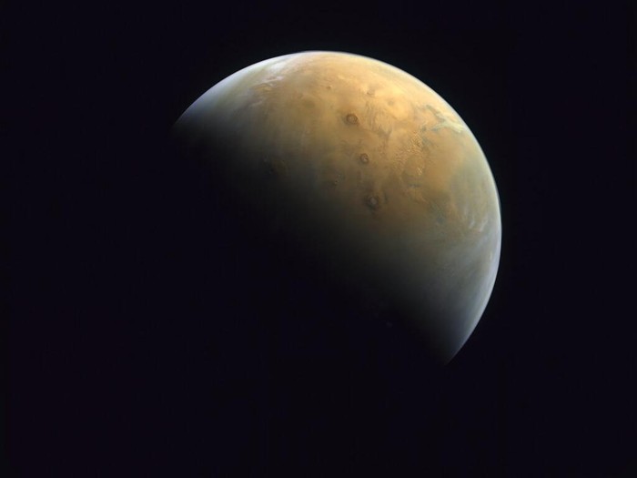 This Feb. 10, 2021 image taken by the United Arab Emirates 