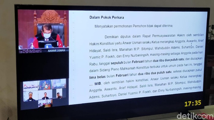 Mahkamah Konstitusi Tolak Gugatan PHP Yusuf-Riza