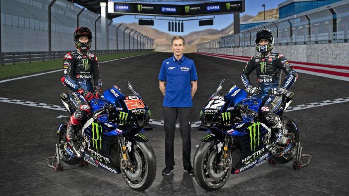Monster Energy Yamaha Tim Monster Energy Yamaha memperkenalkan tim di MotoGP 2021, Senin (15/2/2021).