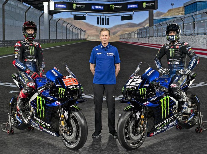 Tim Monster Energy Yamaha memperkenalkan tim di MotoGP 2021, Senin (15/2/2021).