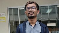Ridwan Remin sebelumnya menyebut nama Betrand Peto dalam salah satu penampilan stand up comedy-nya. (Foto: Palevi/detikcom) 