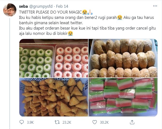 Tega! Orang Ini Tipu Ratusan Netizen dengan Jualan Kue 'Palsu'