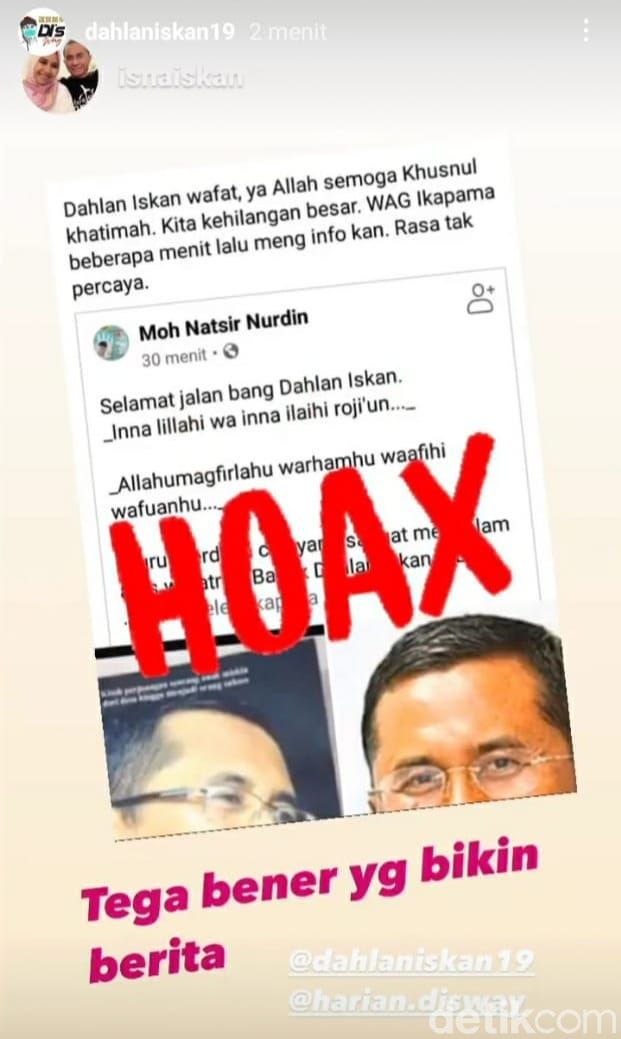 dahlan iskan dikabarkan meninggal dunia