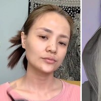 Banyak wanita mengekspresikan diri dengan makeup di media sosial. Tak jarang hasilnya memang bisa dibilang mencengangkan seperti wanita ini.Foto: Dok. Bored Panda/Instagram @asian.makeup_