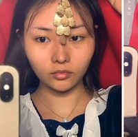 Bisa dilihat pula jika berbeda dengan tren di Korea, wanita di China lebih menyukai bentuk alis lurus dan meruncing. Foto: Dok. Bored Panda/Instagram @asian.makeup_