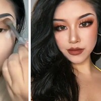 Meski begitu tampilan glamour dengan eyeshadow berat dan lipstik gelap juga tetap disukai beberapa wanita. Foto: Dok. Bored Panda/Instagram @asian.makeup_
