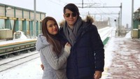 Miyabi juga disamperin kekasih, Jose Sarazola, di Sapporo, Hokkaido untuk anniversary yang keempat. (Instagram)