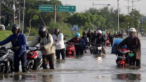 Potret Banjir Sidoarjo yang Lumpuhkan Lalu Lintas