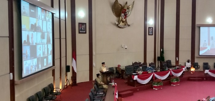 Rapat paripurna di DPRD Medan (Ahmad Arfah-detikcom)