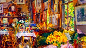 3. Lukisan Super Mahal: Bill Gates mengkoleksi beberapa lukisan super mahal. Salah satunya lukisan Room of Flowers ini seharga USD 20 juta. Pelukisnya bernama Frederick Childe, salah satu seniman lukis paling berpengaruh di Amerika Serikat. Foto: istimewa