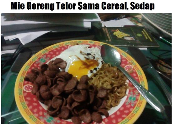 Sok Bule! Menu Sarapan Sereal hinggal Roti Campur Sambal Ini Bikin Ngakak