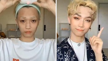 Tidak hanya perempuan, creator laki-laki pun ada yang membuat konten yang sama Foto: instagram.com/asian.makeup_/