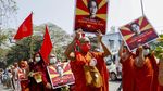 Kecam Junta Militer, Unjuk Rasa di Myanmar Masih Membara