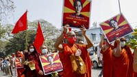 Selain mendesak militer Myanmar untuk menghormati hak asasi manusia dan institusi demokrasi, Schraner Burgener juga telah memperingatkan soal pemutusan saluran internet. AP Photo