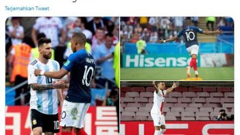 Ada yang tidak berubah dari pertemuan Messi dengan Mbappe. Foto: Istimewa