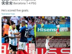 Meme Barca Digilas PSG, Mbappe Bikin KO Messi