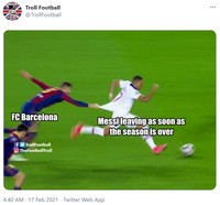 Barcelona kalah telak dari PSG dengan skor akhir 1-4 di leg pertama 16 besar Liga Champions.