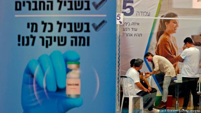 Foto ilustrasi vaksinasi di Israel