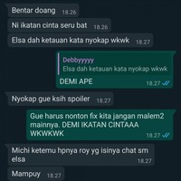 Sekarang ada yang lebih menarik dari main bareng teman, yaitu nonton Ikatan Cinta. Nggak cuma emak-emak, anak muda juga sudah terjangkit demam sinetron Ikatan Cinta. Foto: Twitter.com/nanditasw