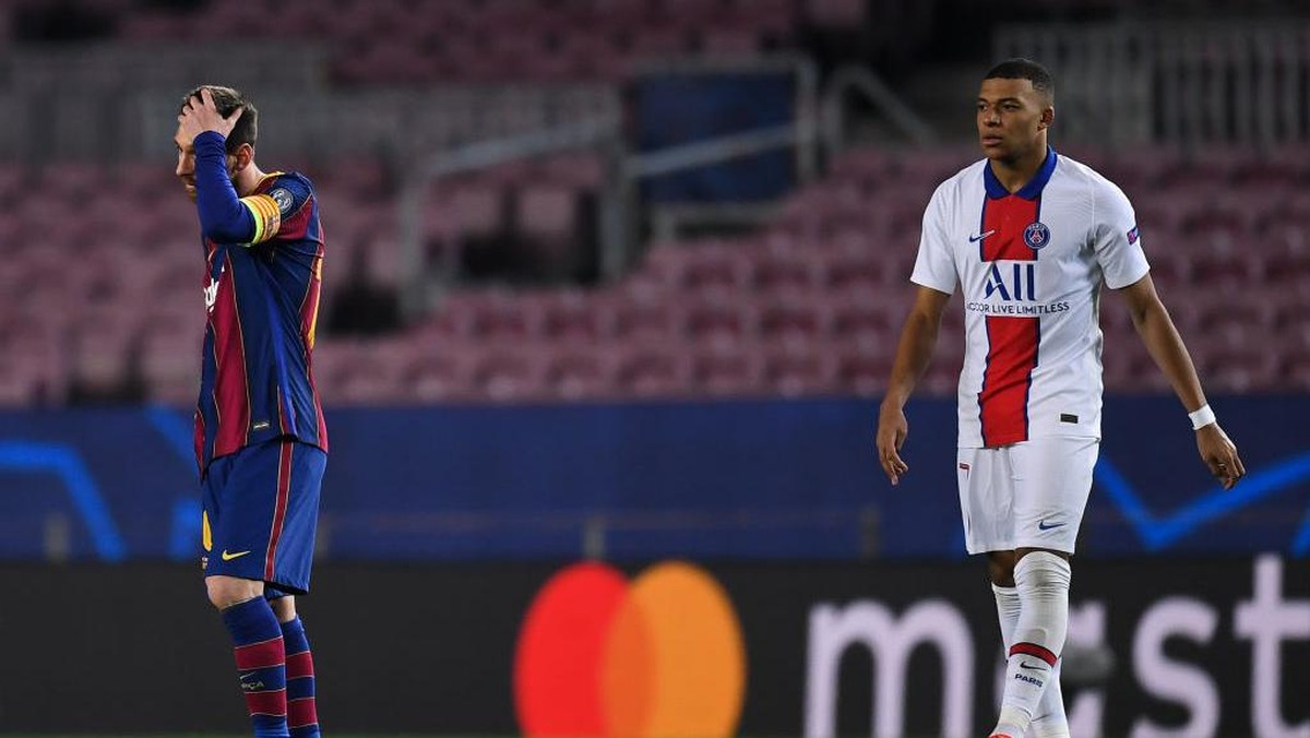 Kylian Mbappe kembali ungguli Lionel Messi (Getty Images/David Ramos)