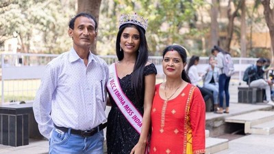 10 Potret Cantik Anak Sopir Bajaj yang Jadi Juara 3 Miss India 2020